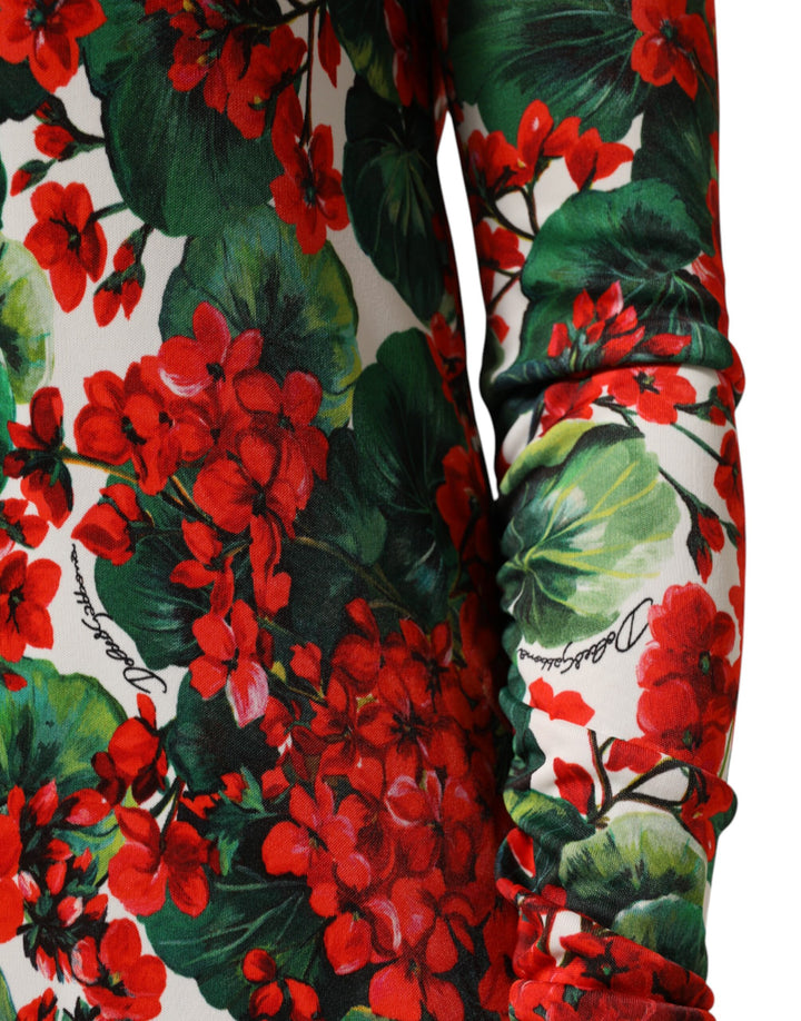 Dolce &amp; Gabbana Multicolor Floral Short Portofino Dress