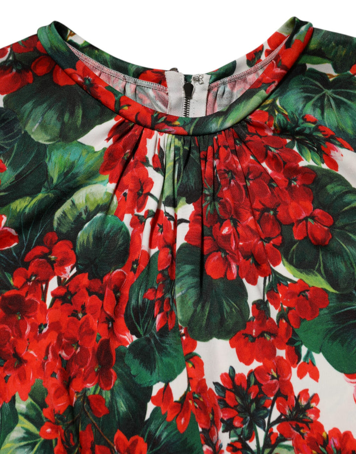 Dolce &amp; Gabbana Multicolor Floral Short Portofino Dress