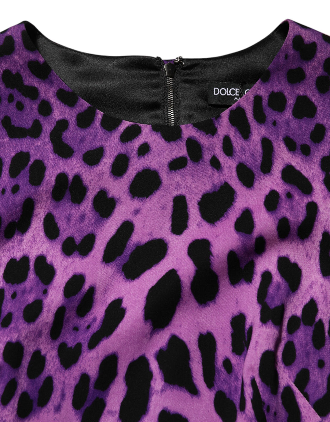 Dolce &amp; Gabbana Violet Leopard Sheath Bodycon Mini Dress