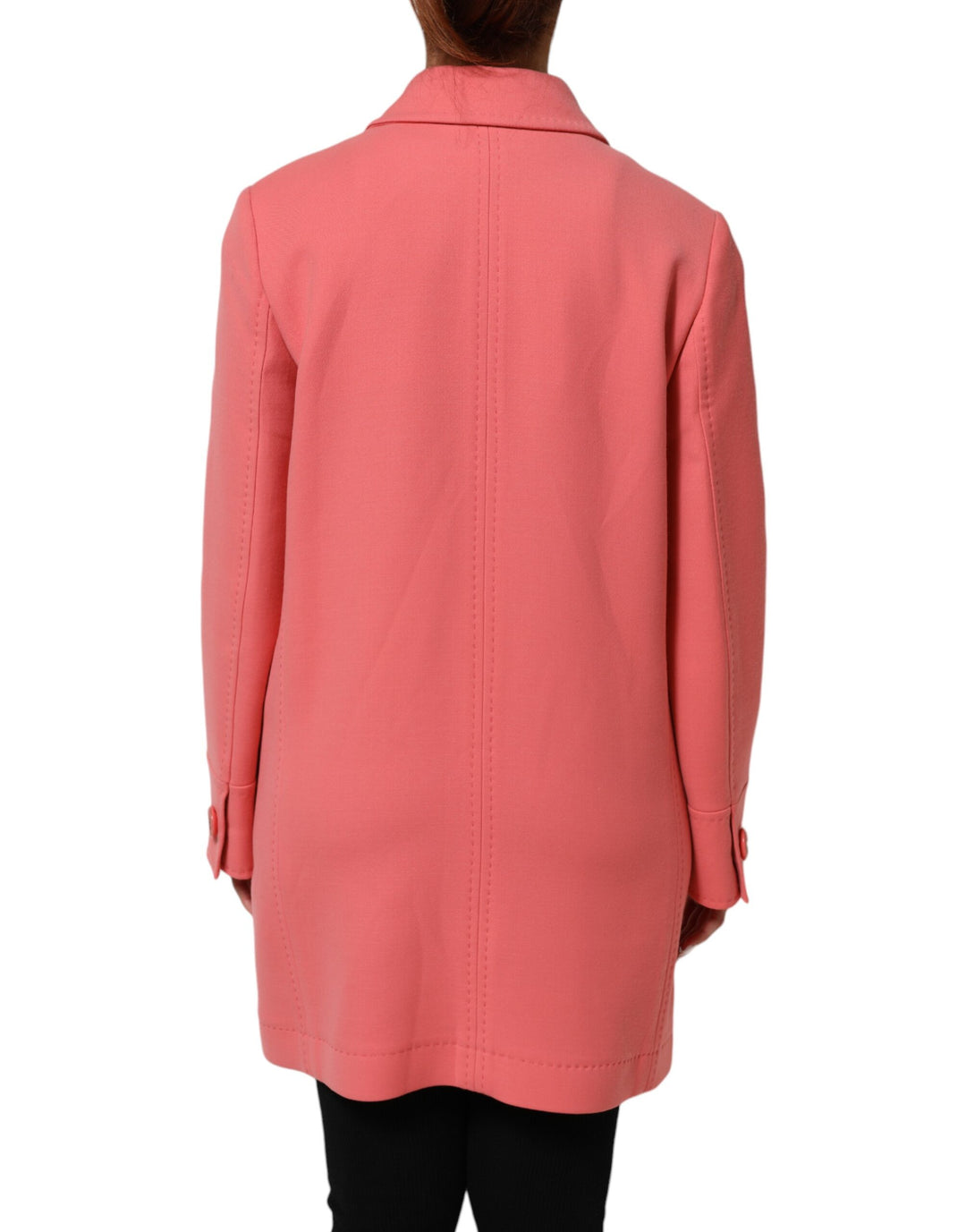 Dolce &amp; Gabbana Pink Buttoned Down Trench Coat Jacket