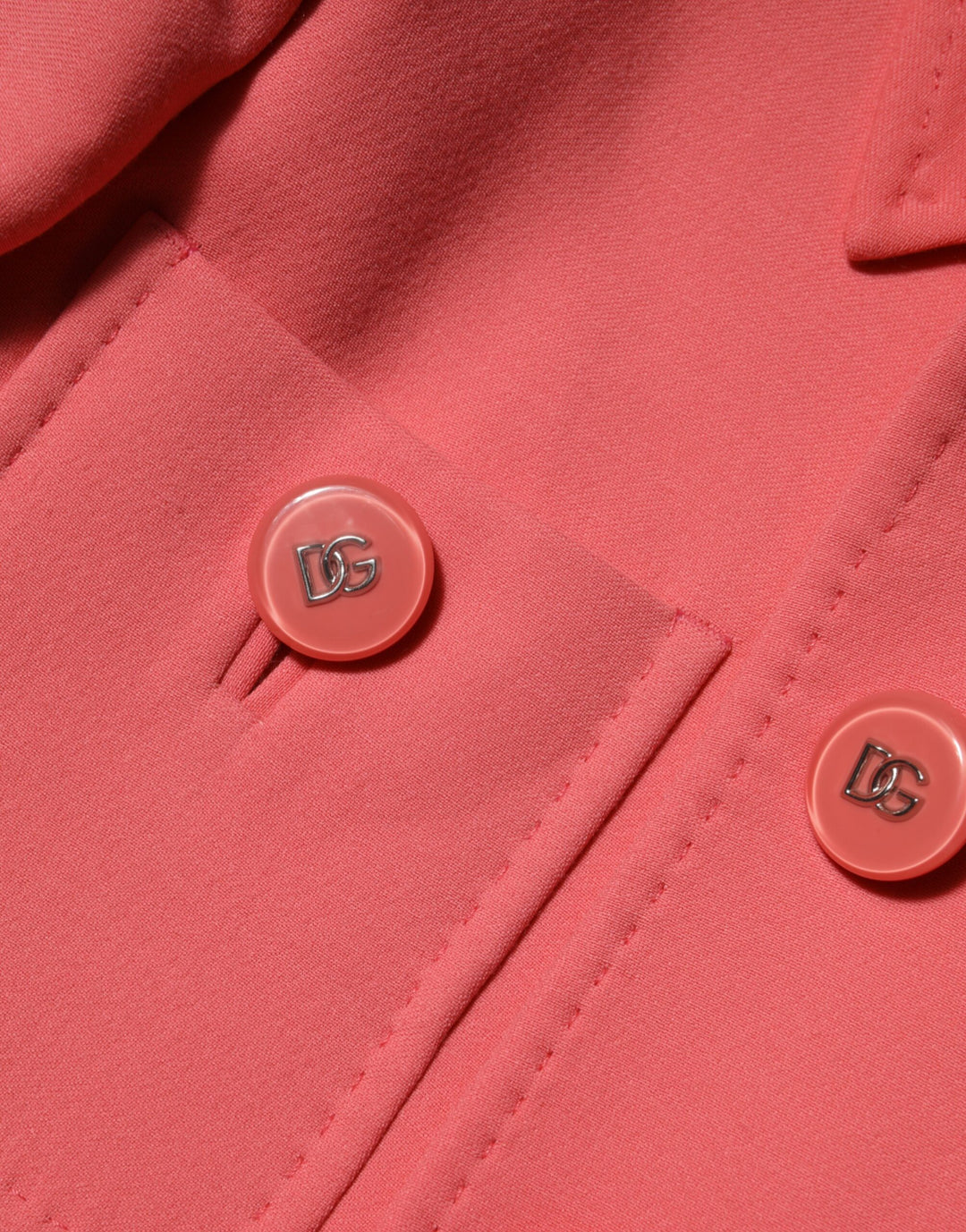 Dolce &amp; Gabbana Pink Buttoned Down Trench Coat Jacket
