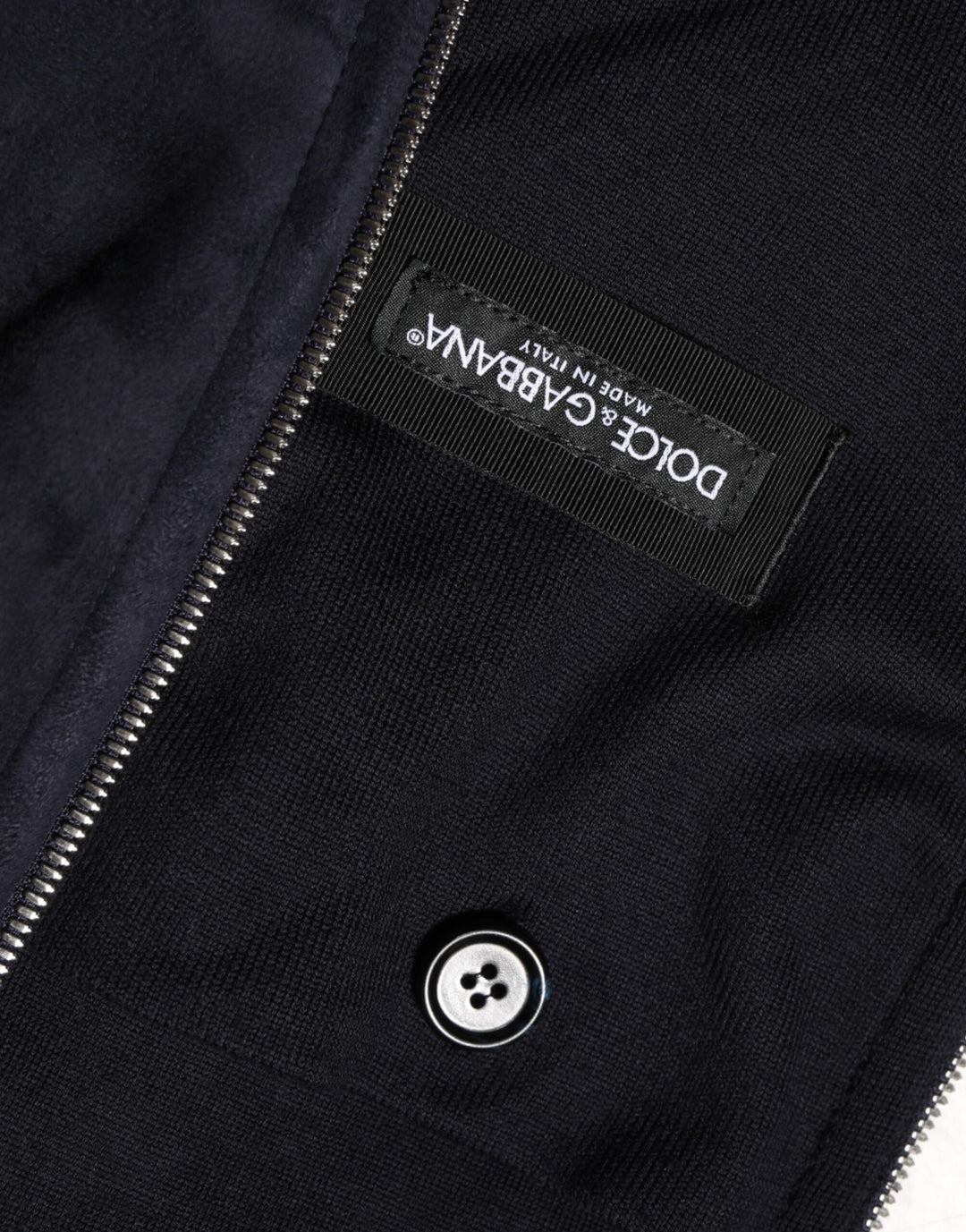 Dolce &amp; Gabbana Black Leather Full Zip Hooded Blouson Jacket