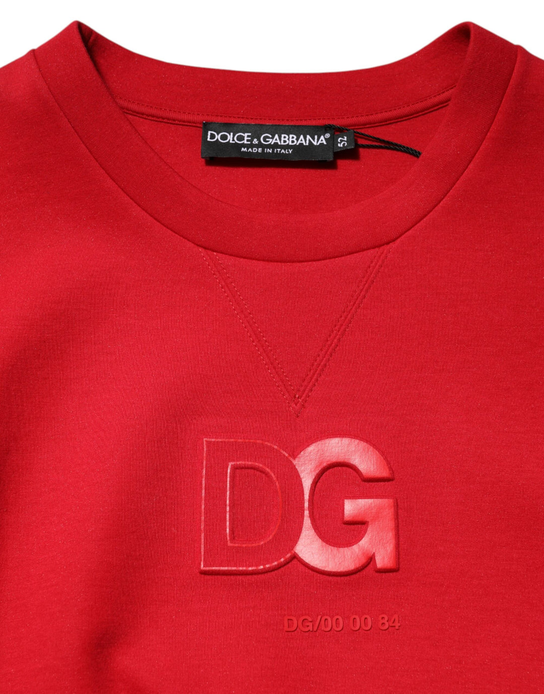 Dolce &amp; Gabbana Red DG Logo Crew Neck Men Sweatshirt Sweater