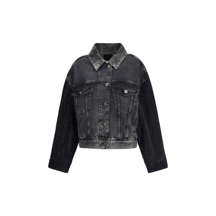 PINKO Gray Cotton Denim Jacket