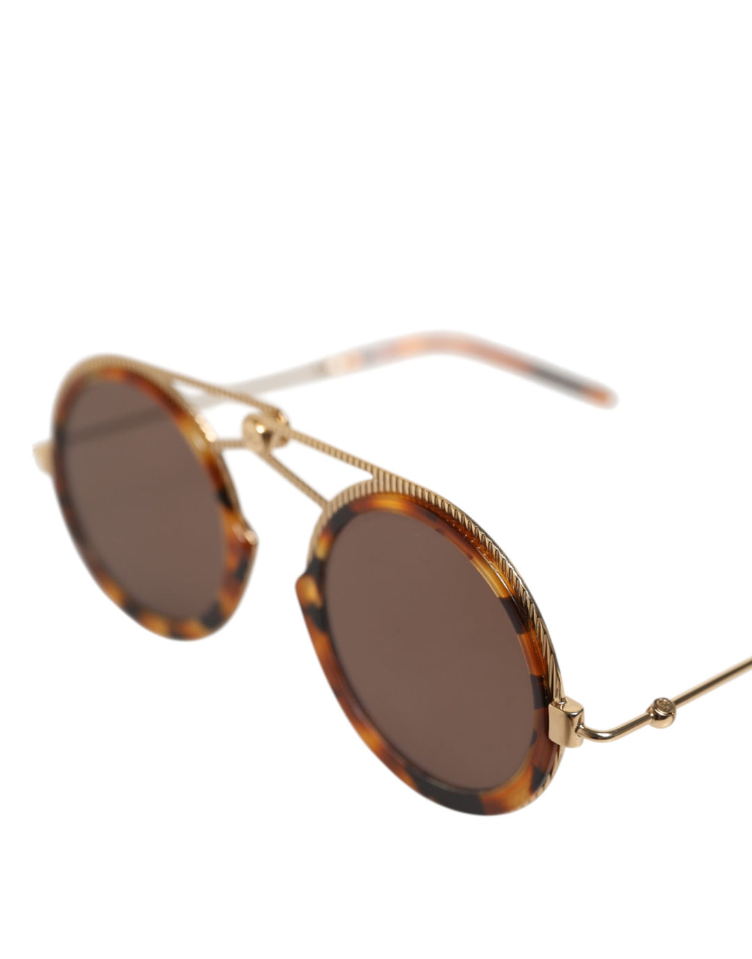 Dolce &amp; Gabbana Gold Havana Frame DG Fatto A Mano Eyewea Sunglasses