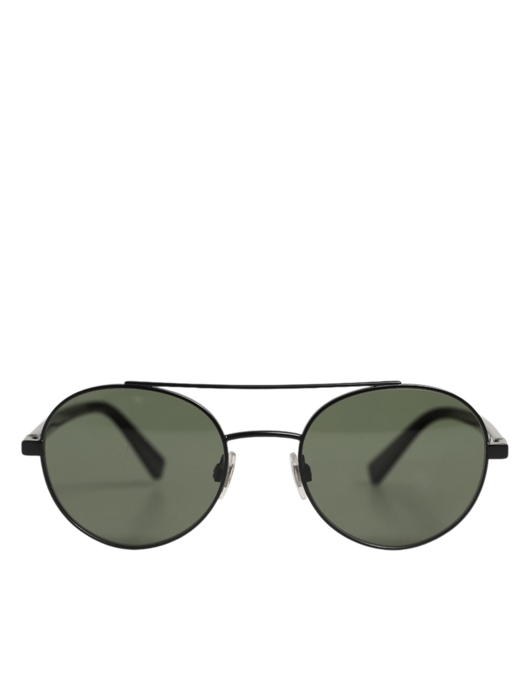 Dolce &amp; Gabbana Matte Black Steel Frame Gray Lens Sunglasses
