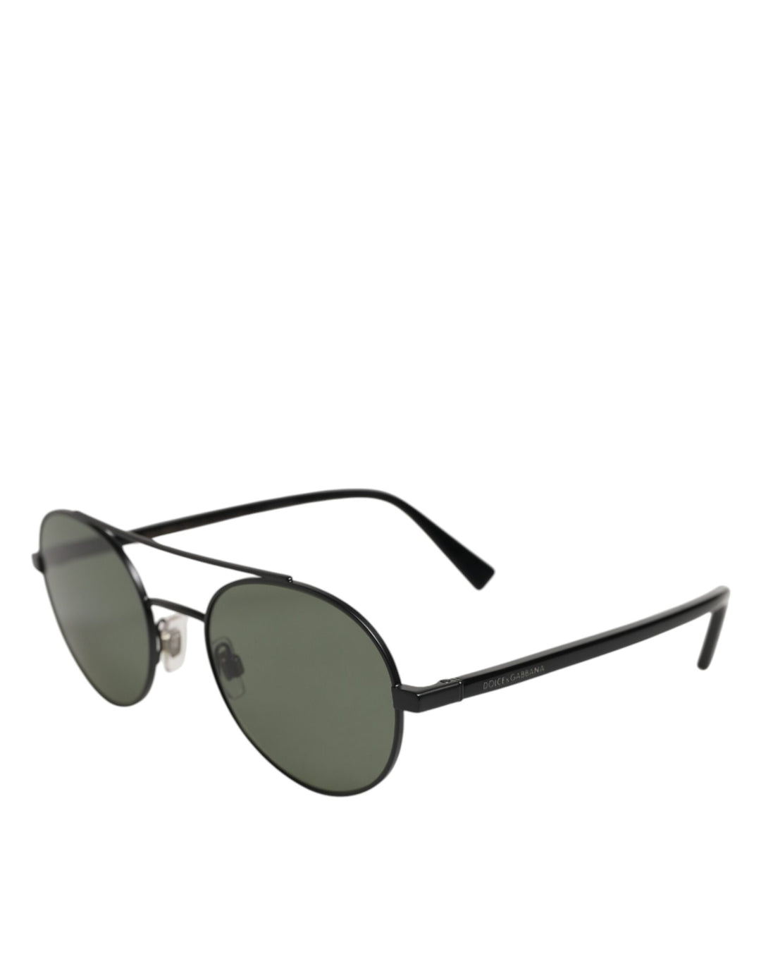 Dolce &amp; Gabbana Matte Black Steel Frame Gray Lens Sunglasses