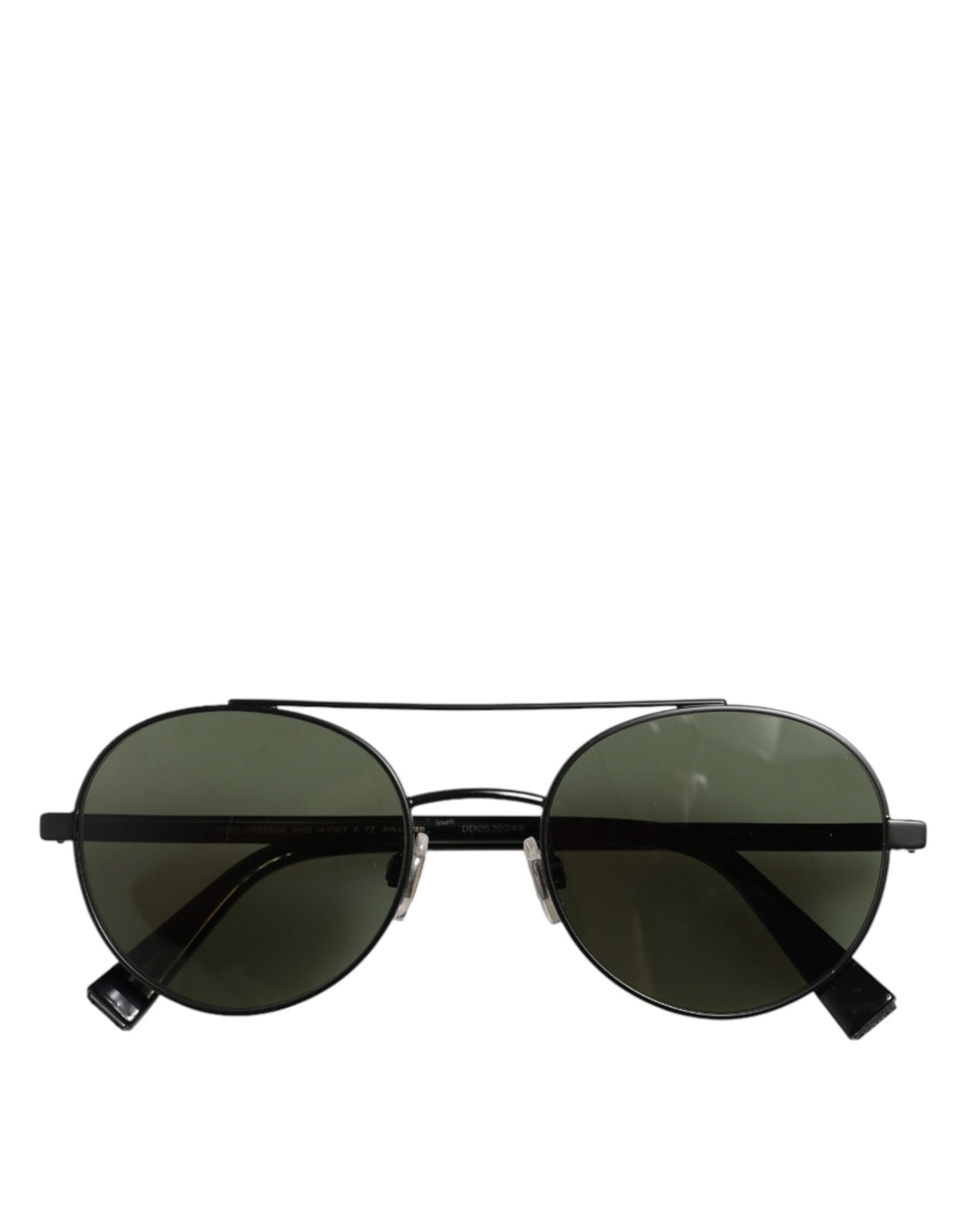 Dolce &amp; Gabbana Matte Black Steel Frame Gray Lens Sunglasses