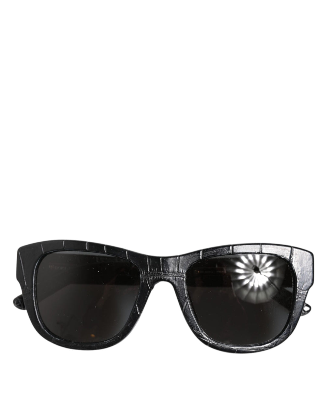 Dolce &amp; Gabbana DG4177 Black Leather Frame Tinted Lens Sunglasses