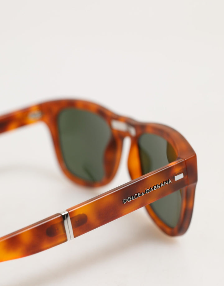 Dolce &amp; Gabbana DG6089 Havana Full Rim Round Lenses Foldable Sunglasses