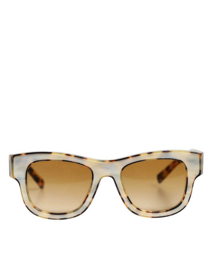 Dolce &amp; Gabbana DG4379F White Tortoiseshell Gradient Acetate Shades Sunglasses