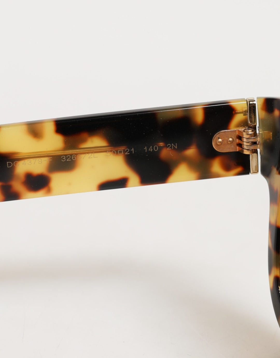 Dolce &amp; Gabbana DG4379F White Tortoiseshell Gradient Acetate Shades Sunglasses