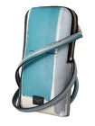 Dolce &amp; Gabbana Blue Leather Cross Body Neck Strap Card Slot Phone Pocket