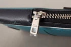 Dolce &amp; Gabbana Blue Leather Cross Body Neck Strap Card Slot Phone Pocket
