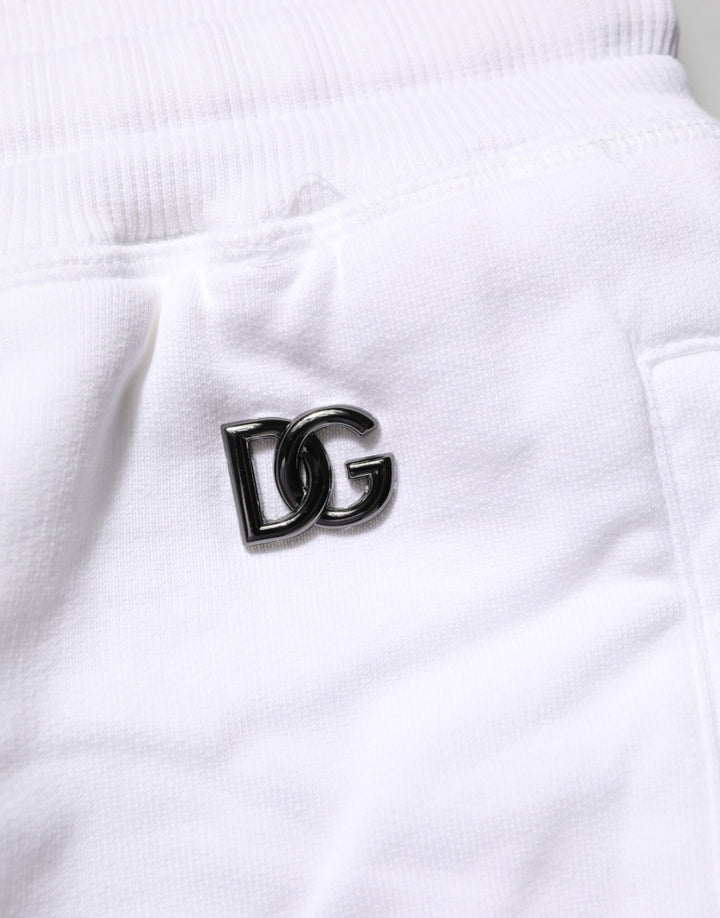 Dolce &amp; Gabbana White Distressed Cotton Men Bermuda Shorts