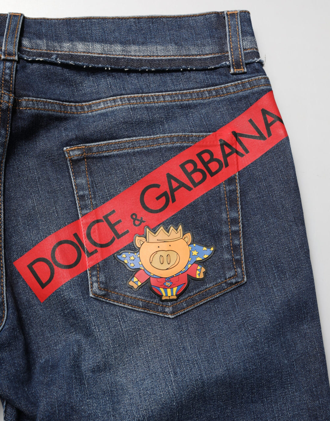 Dolce &amp; Gabbana Blue Cotton Stretch Skinny Men Denim Jeans