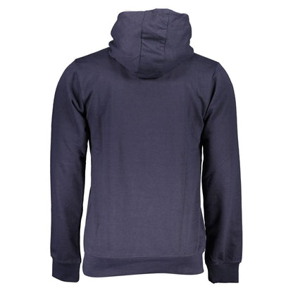 Gianmarco Venturi Blue Cotton Men Hoodie