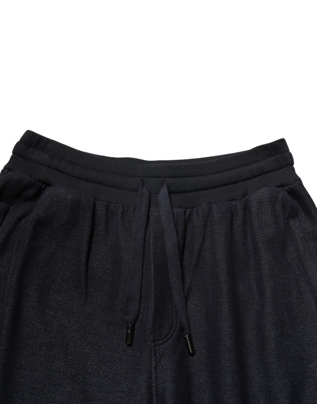 Dolce &amp; Gabbana Black Cotton Blend Drawstring Jogger Jogger Pants