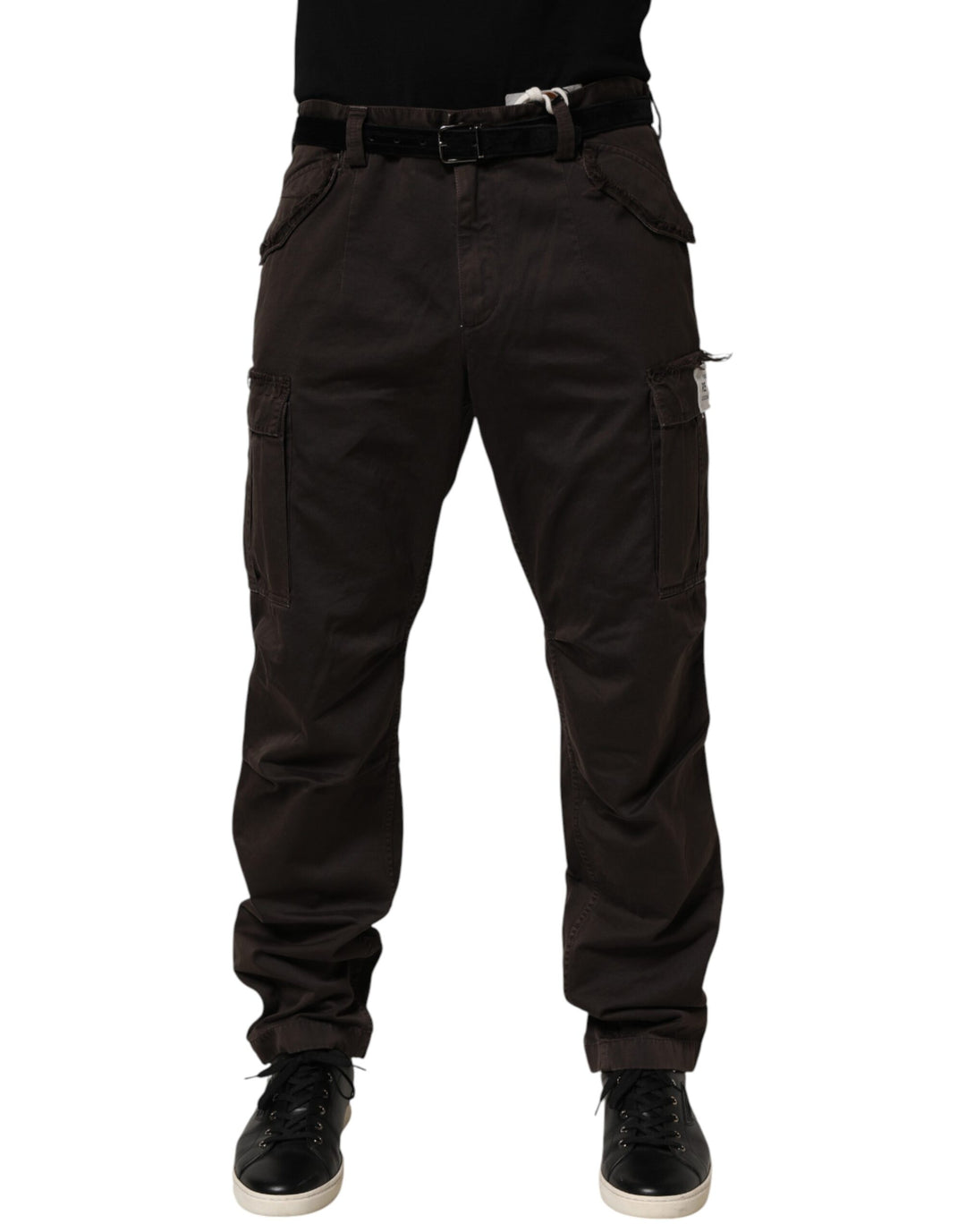 Dolce &amp; Gabbana Brown Re- Edition Cotton Men Cargo Pants
