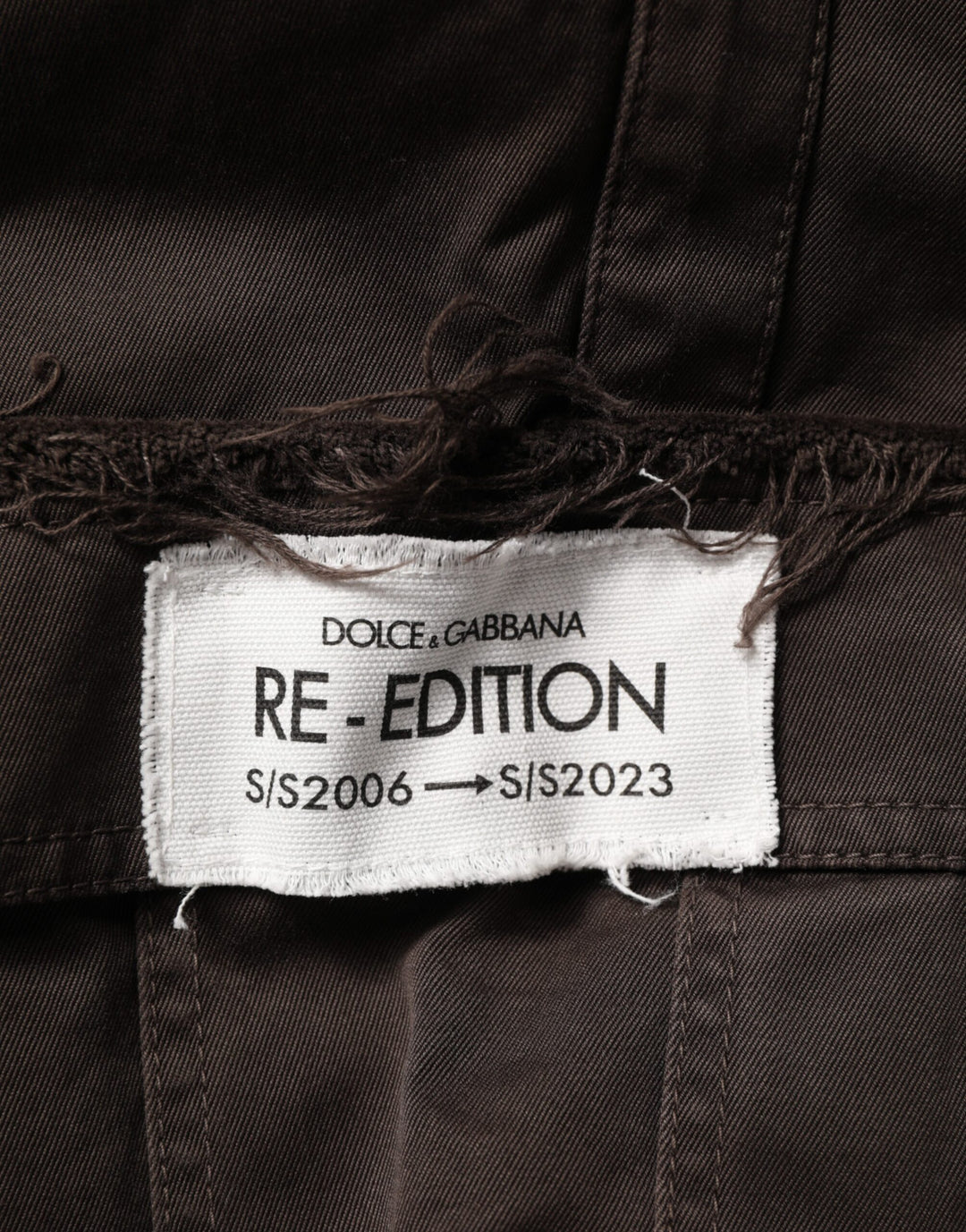 Dolce &amp; Gabbana Brown Re- Edition Cotton Men Cargo Pants