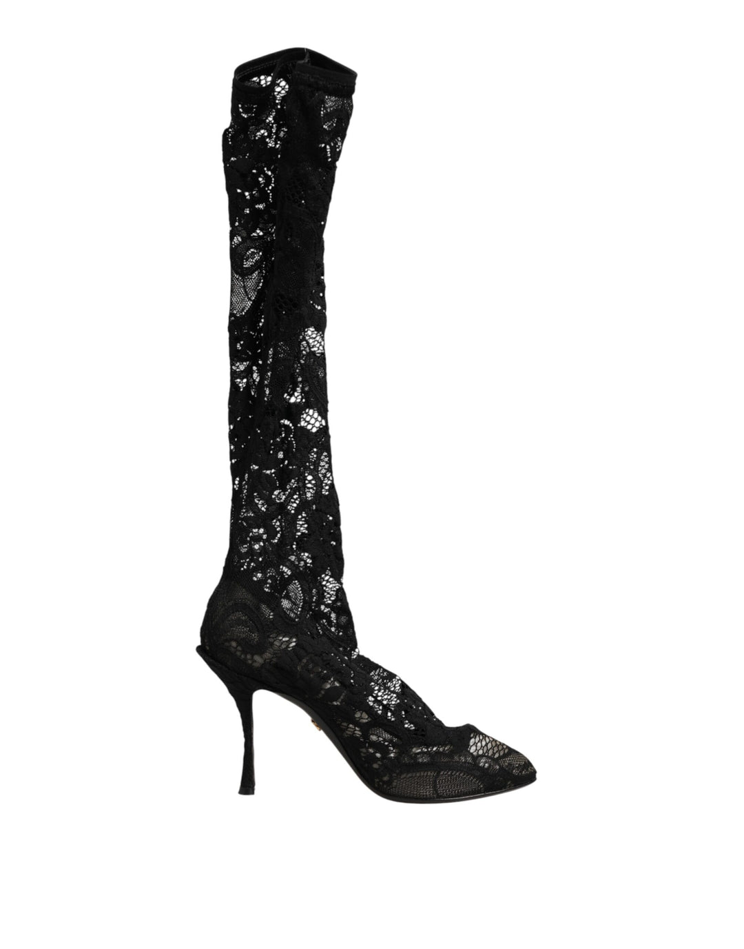 Dolce &amp; Gabbana Black Pumps Taormina Lace Socks Boots Shoes