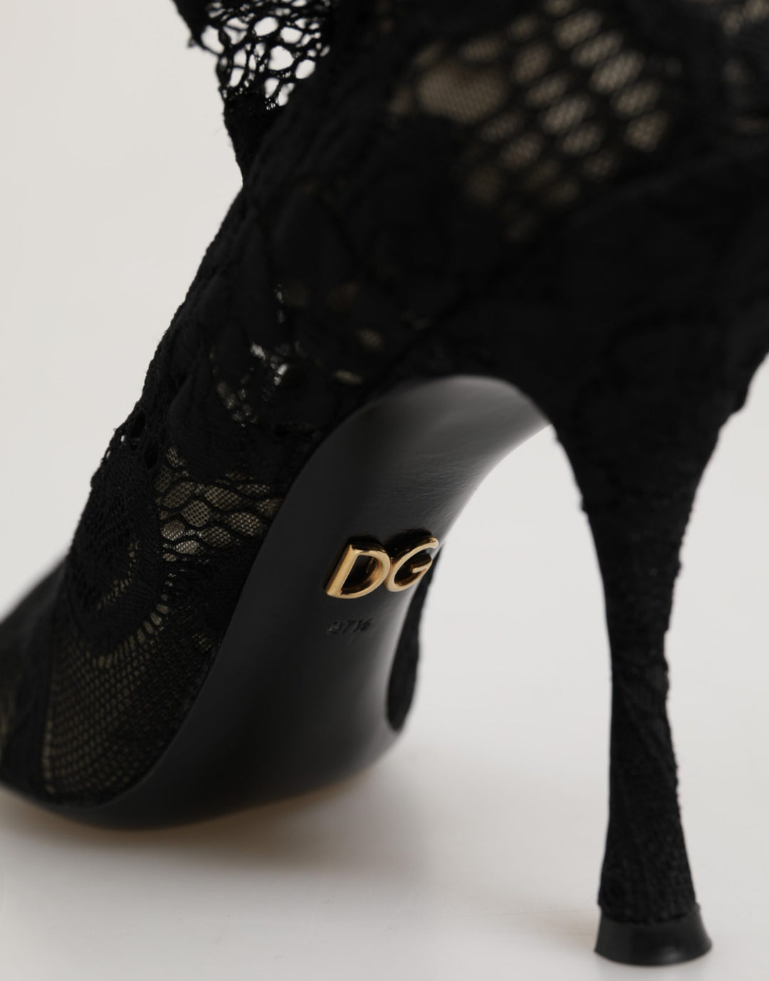 Dolce &amp; Gabbana Black Pumps Taormina Lace Socks Boots Shoes