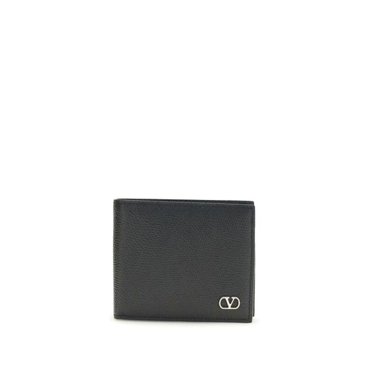 Valentino Garavani Black Calf Leather Bos Taurus Wallet