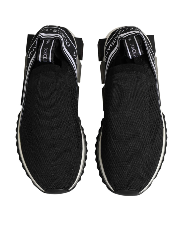 Dolce &amp; Gabbana Black Slip On Sorrento Low Top Sneakers Shoes