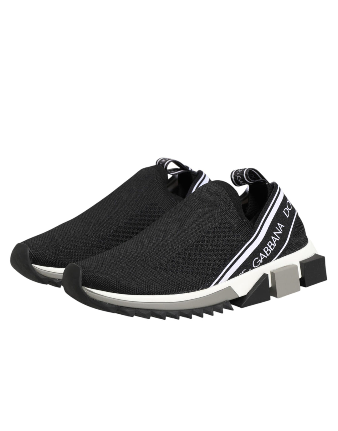 Dolce &amp; Gabbana Black Slip On Sorrento Low Top Sneakers Shoes