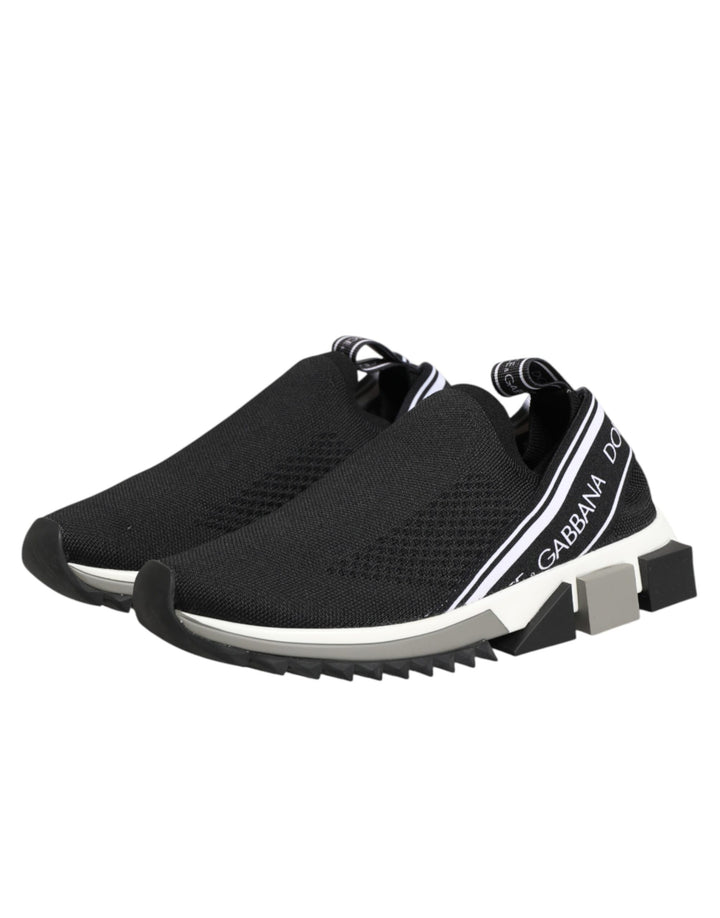 Dolce &amp; Gabbana Black Slip On Sorrento Low Top Sneakers Shoes