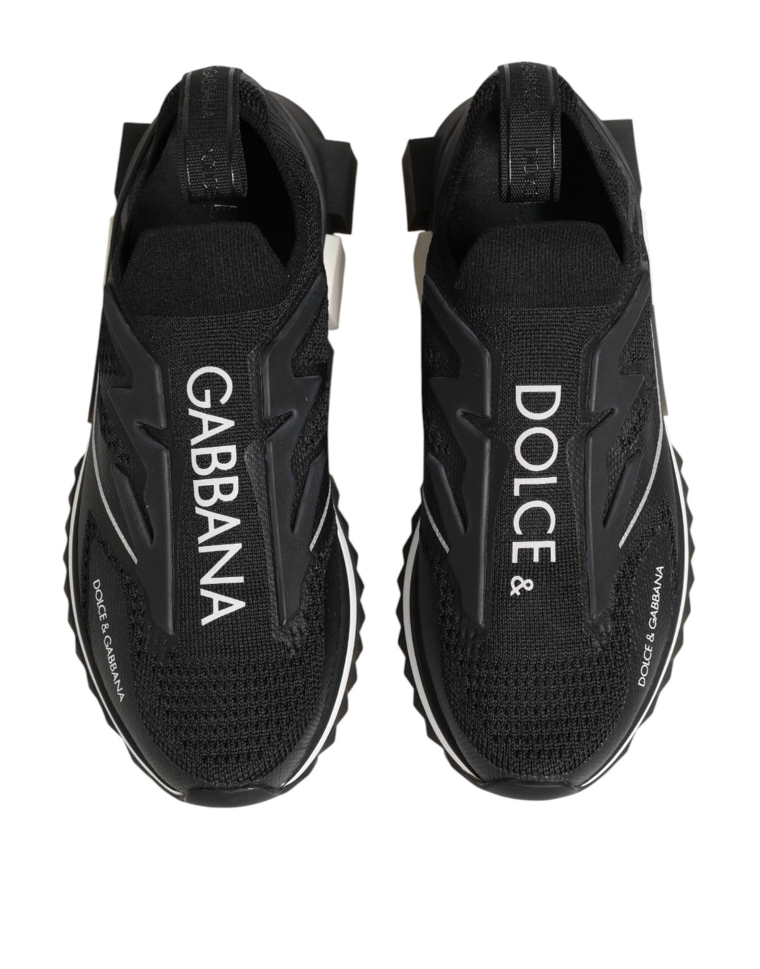 Dolce &amp; Gabbana Black SORRENTO Sport Stretch Sneakers Shoes