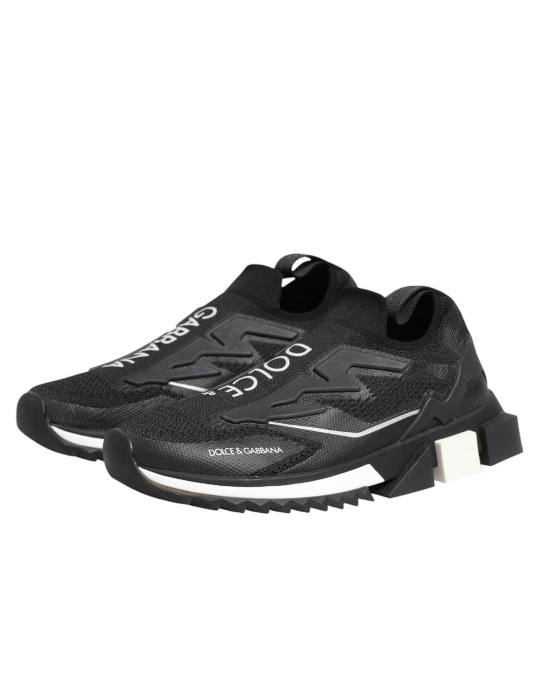 Dolce &amp; Gabbana Black SORRENTO Sport Stretch Sneakers Shoes