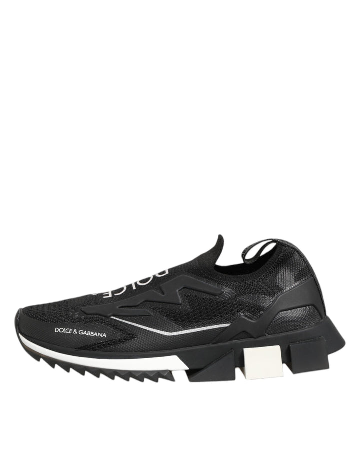 Dolce &amp; Gabbana Black SORRENTO Sport Stretch Sneakers Shoes