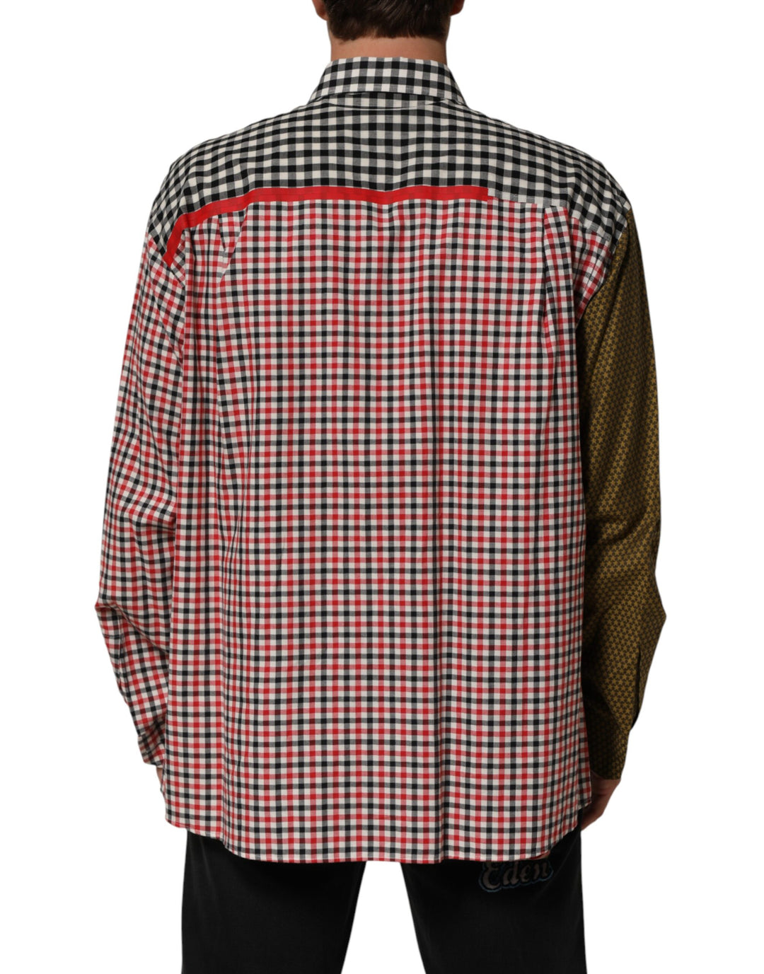 Dolce &amp; Gabbana Multicolor Cotton Collared Checkered Shirt