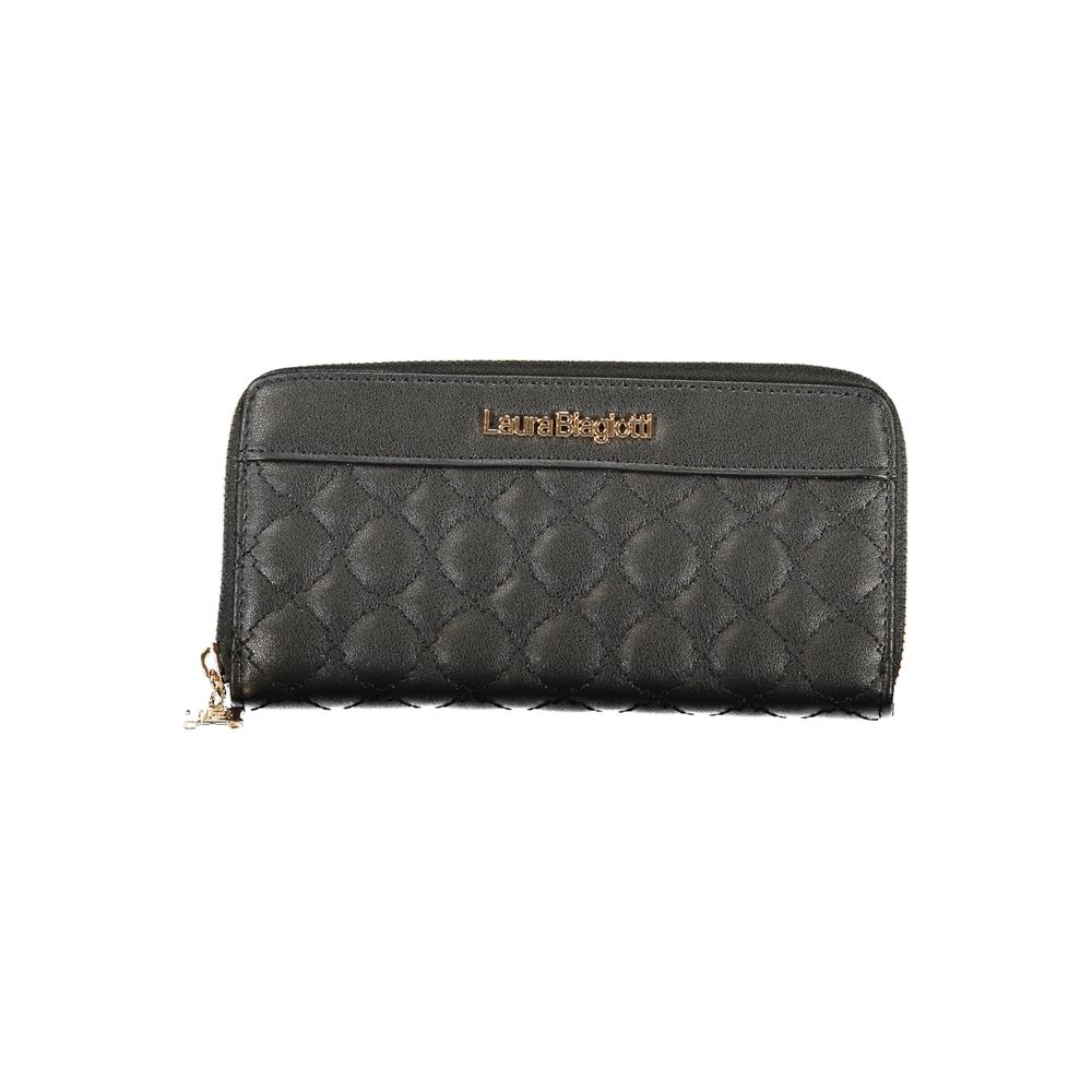 Laura Biagiotti Black Polyurethane Women Wallet