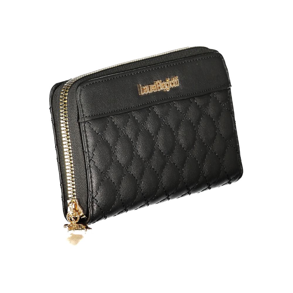 Laura Biagiotti Black Polyurethane Women Wallet