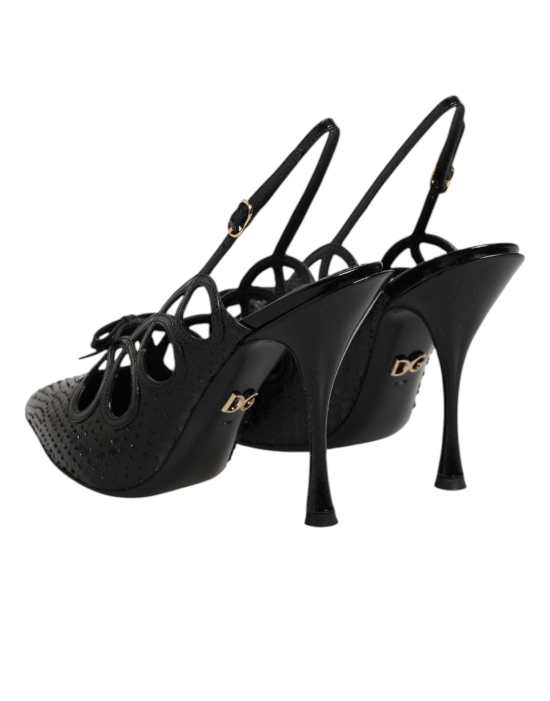 Dolce &amp; Gabbana Leather High Heels Slingback Shoes