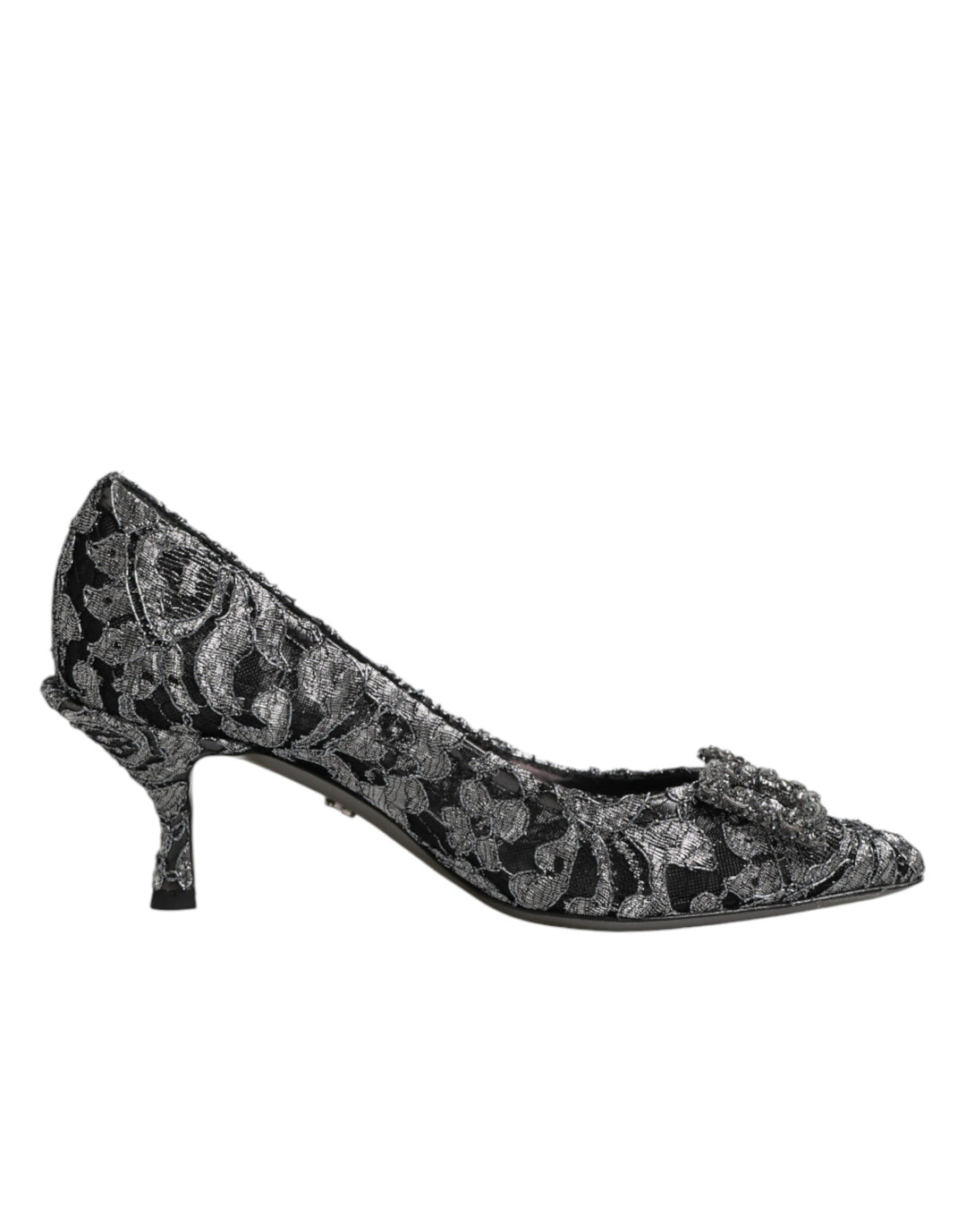 Dolce &amp; Gabbana Silver Lace DG Amore Heels Pumps Shoes