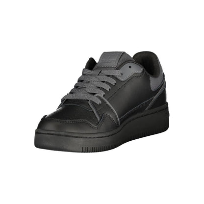 Tommy Hilfiger Black Polyurethane Women Sneaker