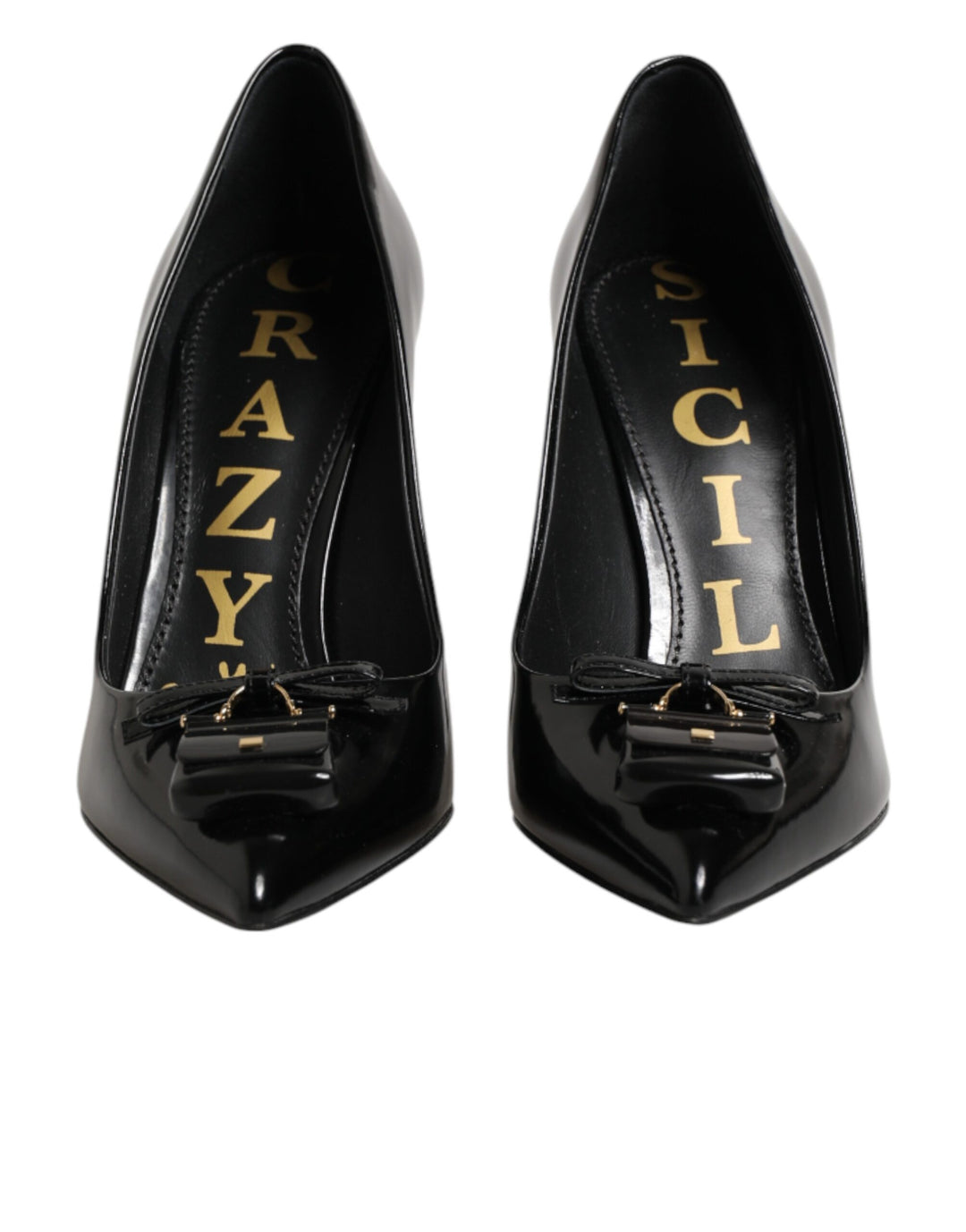 Dolce &amp; Gabbana Black Bag Embellished Heels Pumps Shoes