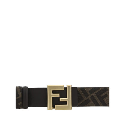 Fendi Brown Calf Leather Bos Taurus Regular Belt