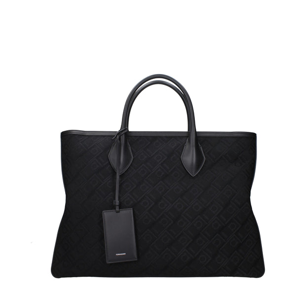 Salvatore Ferragamo - Black Fabric Handbag