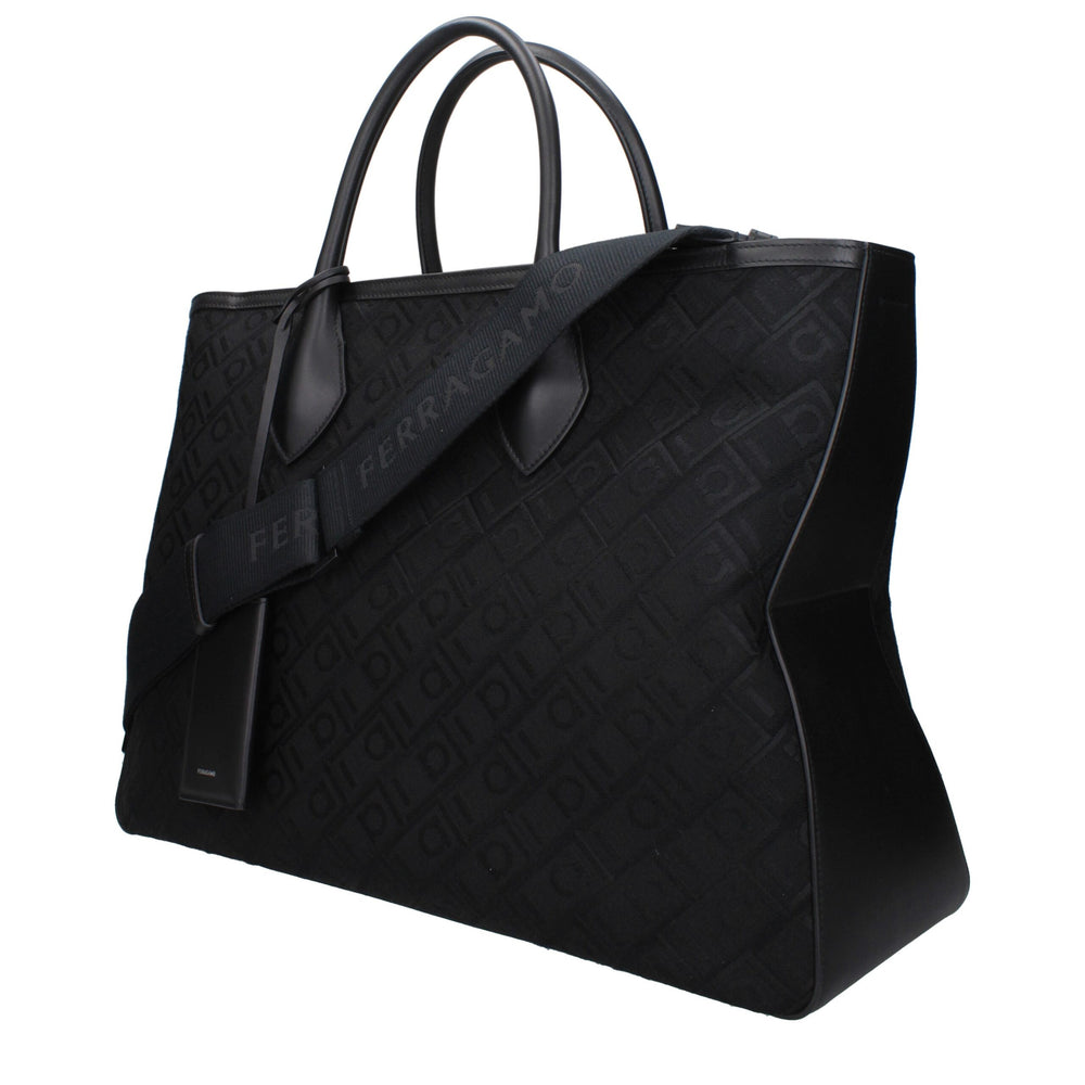 Salvatore Ferragamo - Black Fabric Handbag