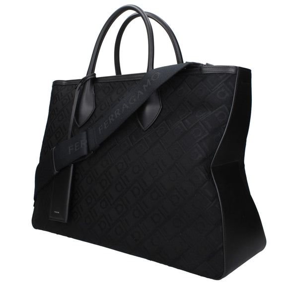 Salvatore Ferragamo - Black Fabric Handbag