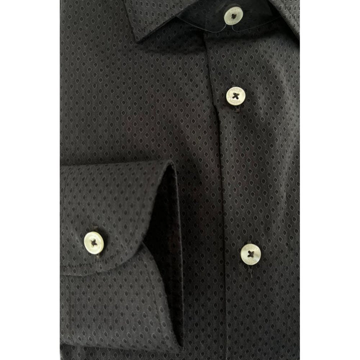 Baldinini Trend Gray Cotton Men Shirt
