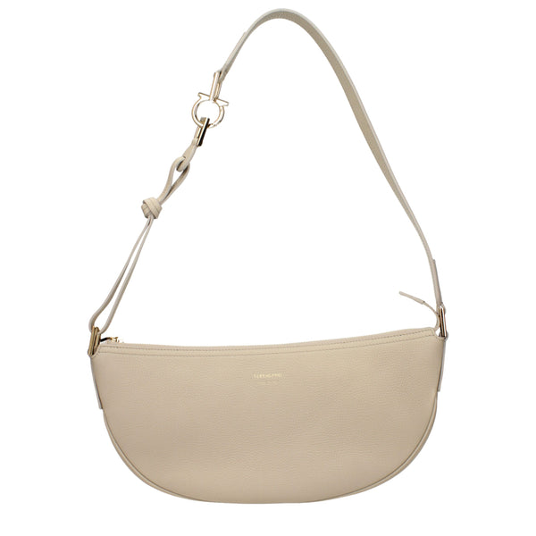 Salvatore Ferragamo - Gray Leather Shoulder Bag