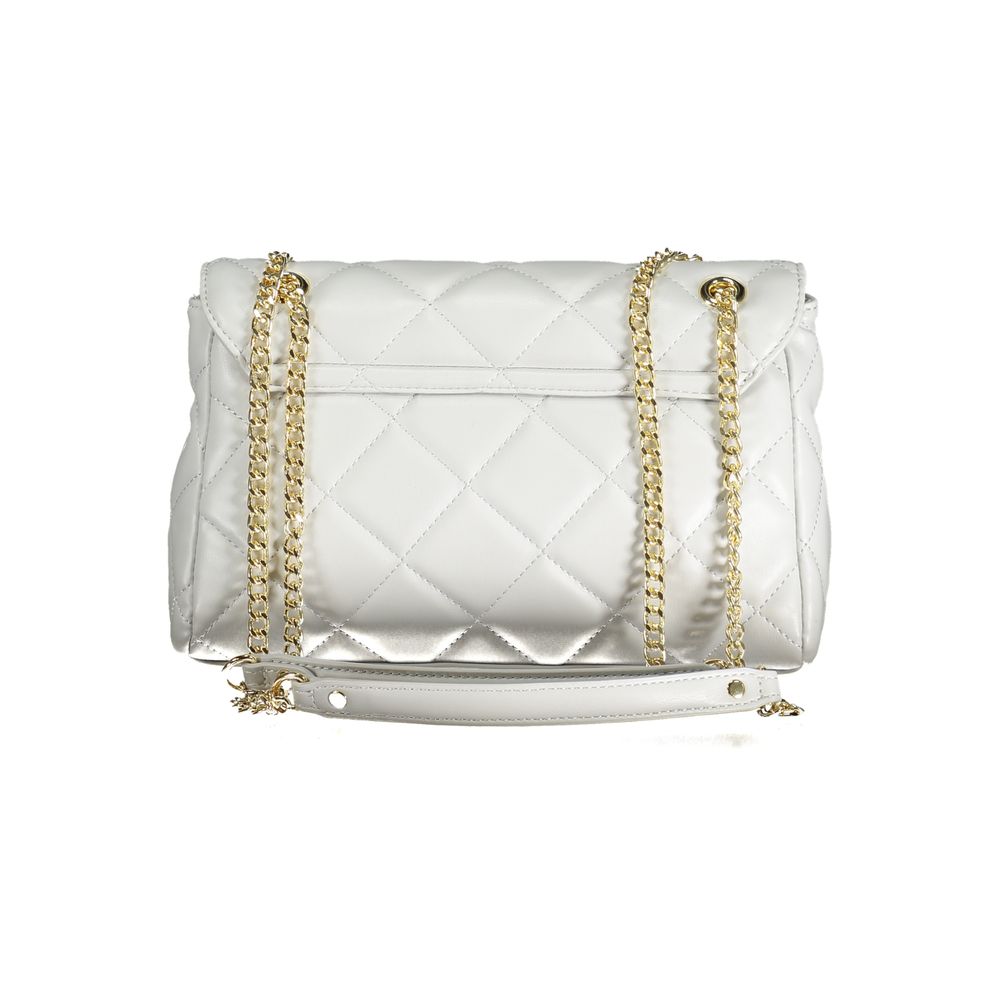 Mario Valentino - Gray Polyurethane Women’s Bag With Chain Shoulder Handle