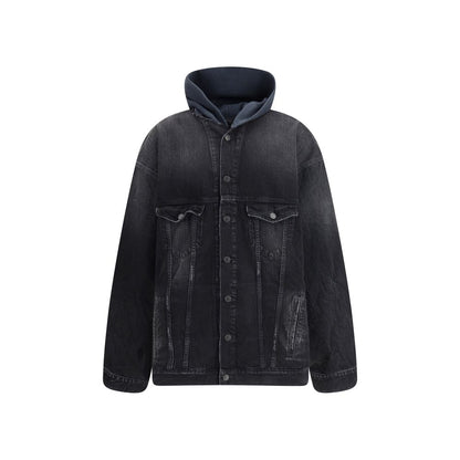 Balenciaga Black Cotton Denim Jacket