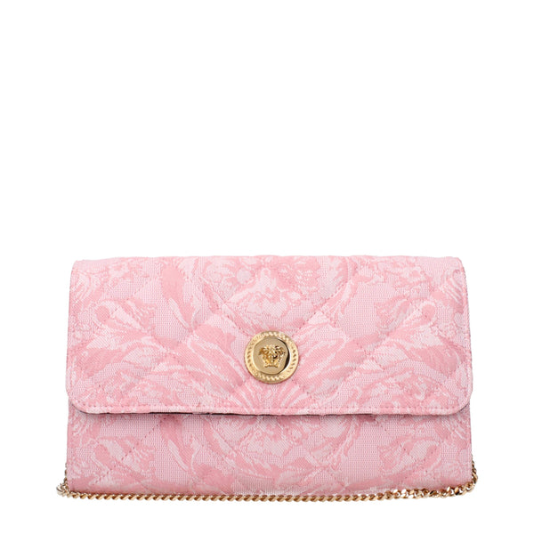 Versace - Pink Fabric Clutch Bag