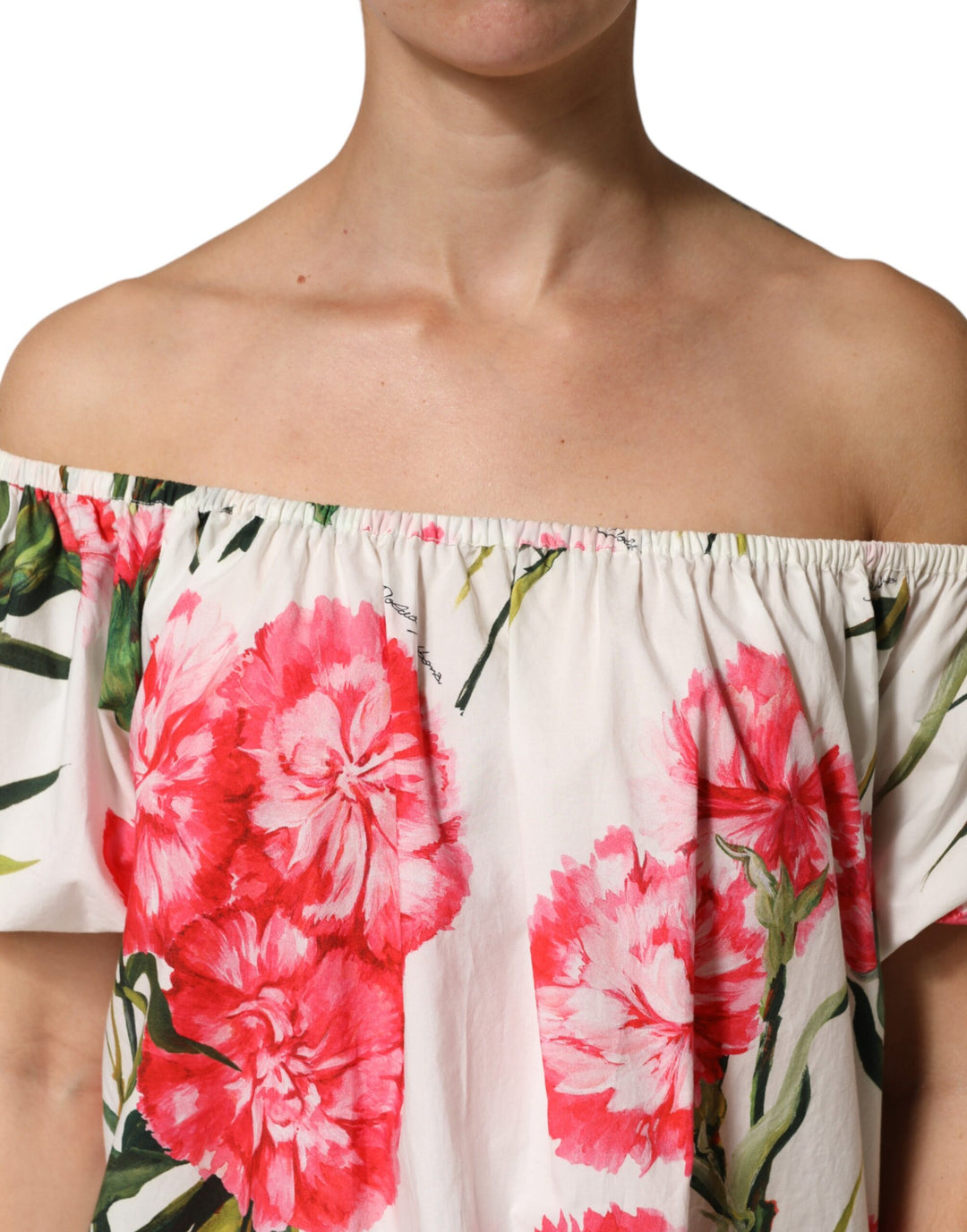 Dolce &amp; Gabbana Multicolor Floral Off Shoulder Blouse Top
